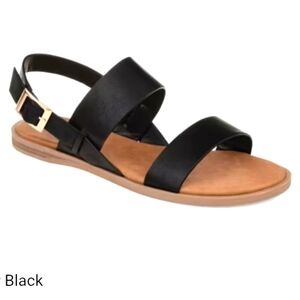 JOURNEY Collection Elegant Black Women's Sandals Size 6